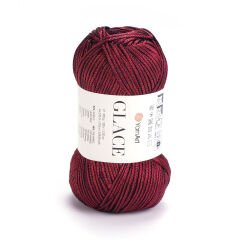YARNART GLACE - KNITTING YARN RED - 7315