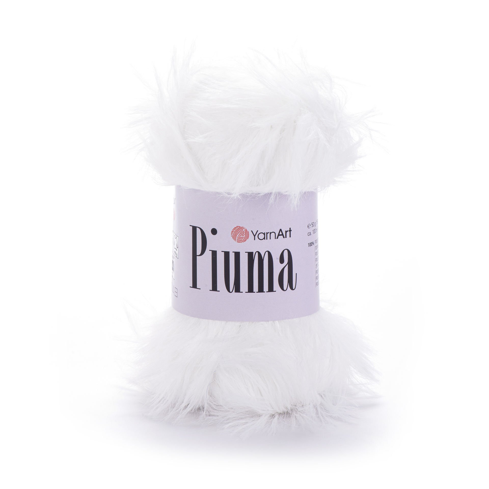 YARNART PIUMA - KNITTING YARN WHITE - 4401