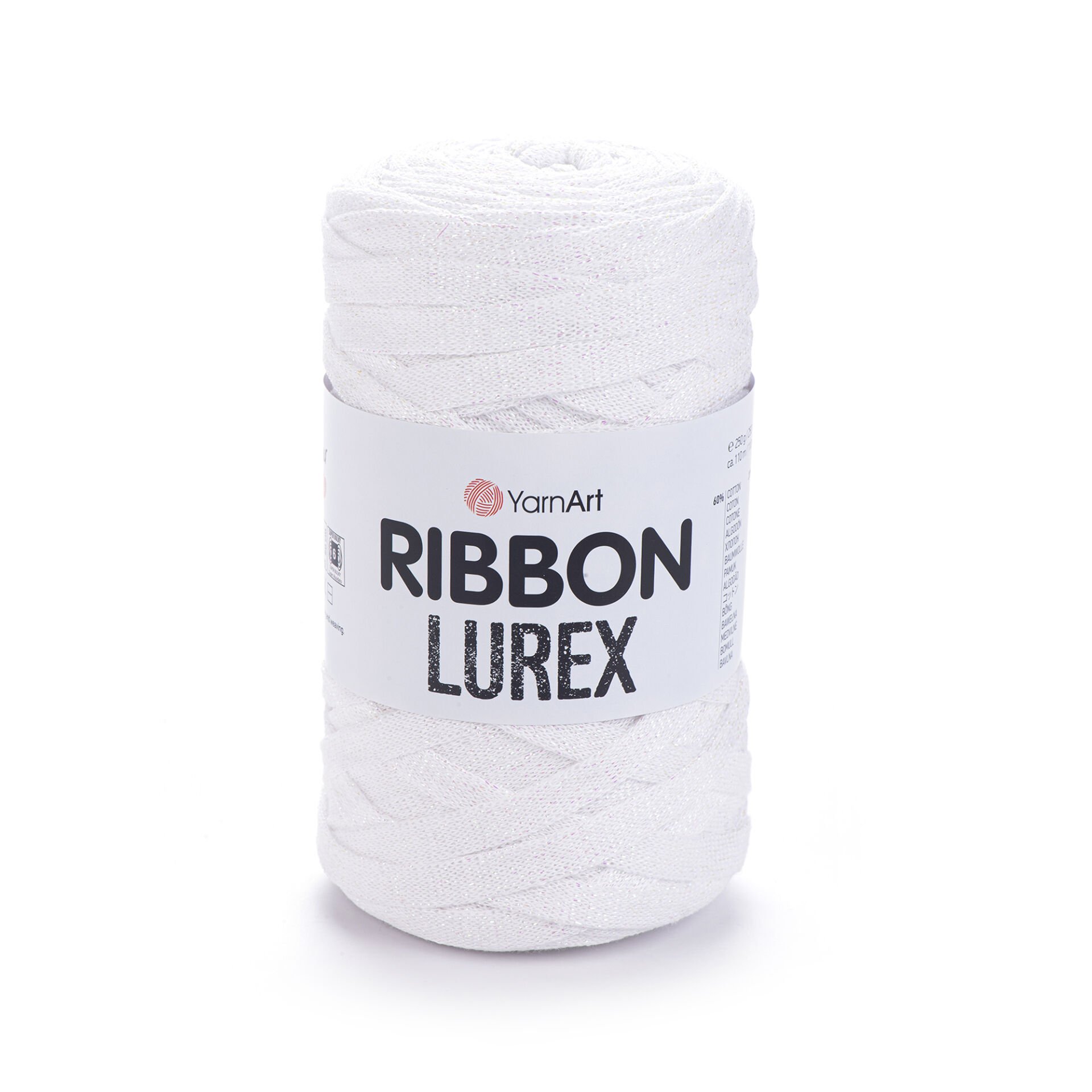 YARNART RIBBON LUREX - ACCESSORIES KNITTING YARN WHITE-GLITTERY - 721