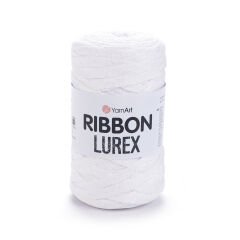 YARNART RIBBON LUREX - ACCESSORIES KNITTING YARN WHITE-GLITTERY - 721