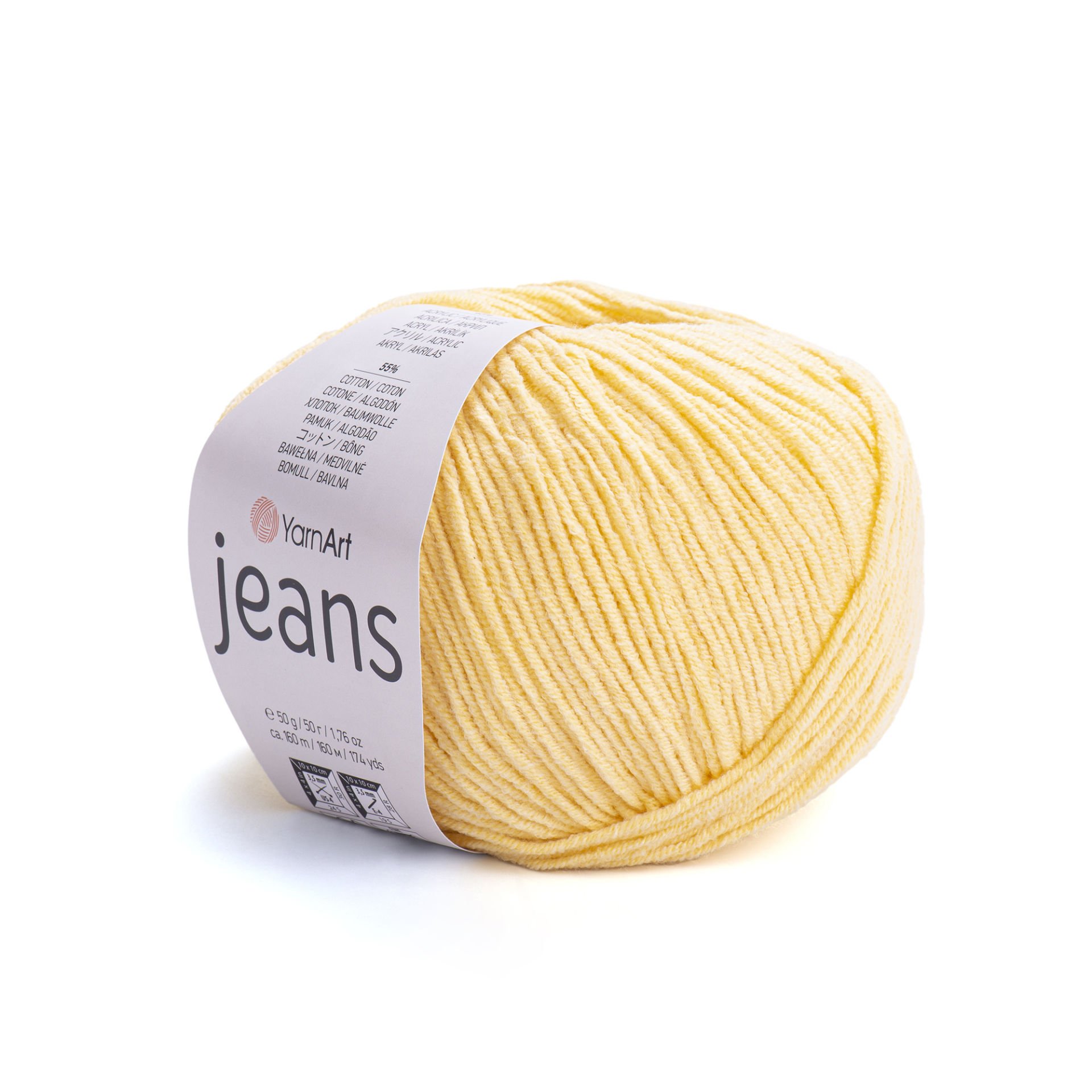 YARNART JEANS - KNITTING YARN DARK YELLOW - 88