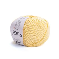 YARNART JEANS - KNITTING YARN DARK YELLOW - 88