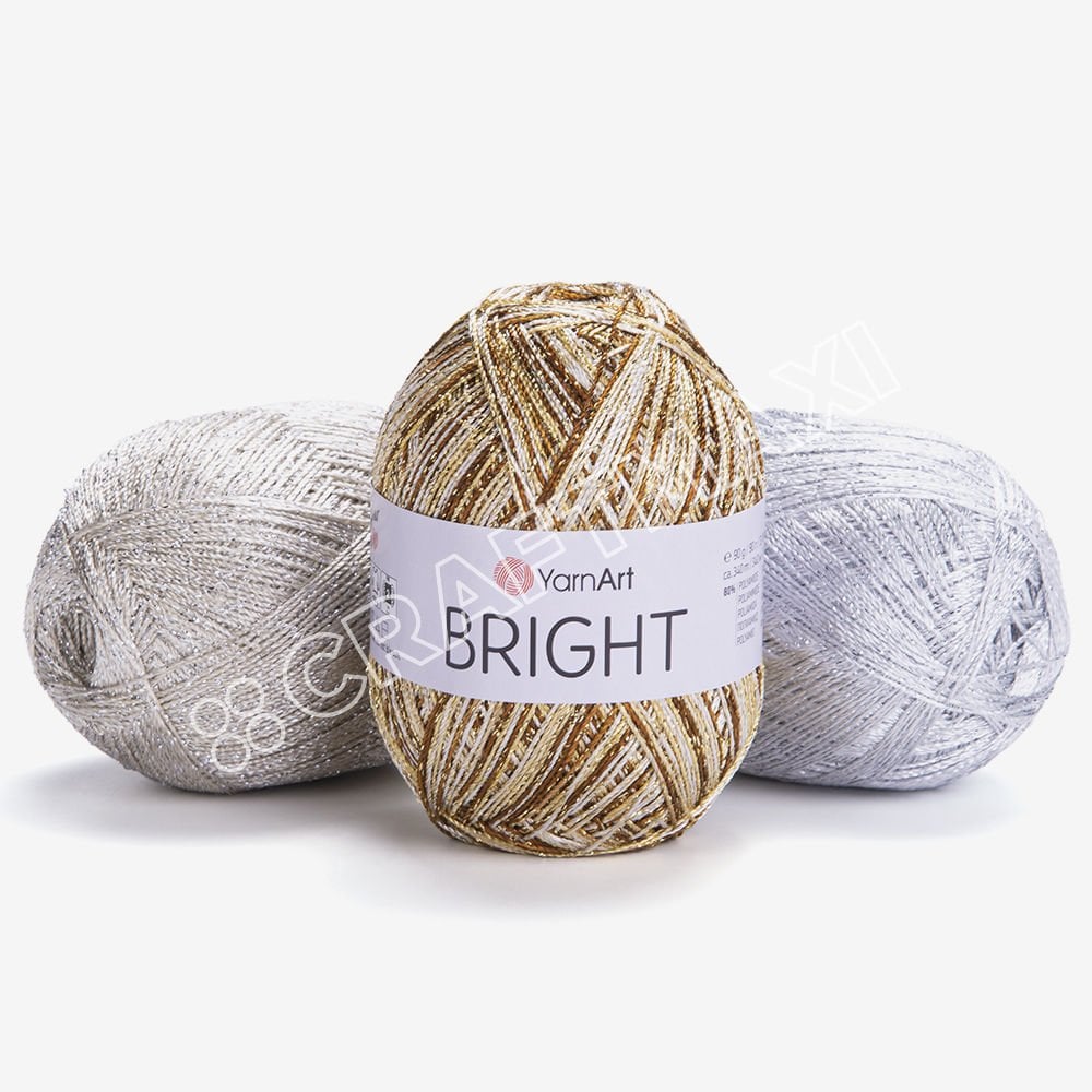 YARNART BRIGHT - GLITTERY KNITTING YARN