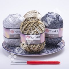 YARNART BRIGHT - GLITTERY KNITTING YARN GLITTERY - 101