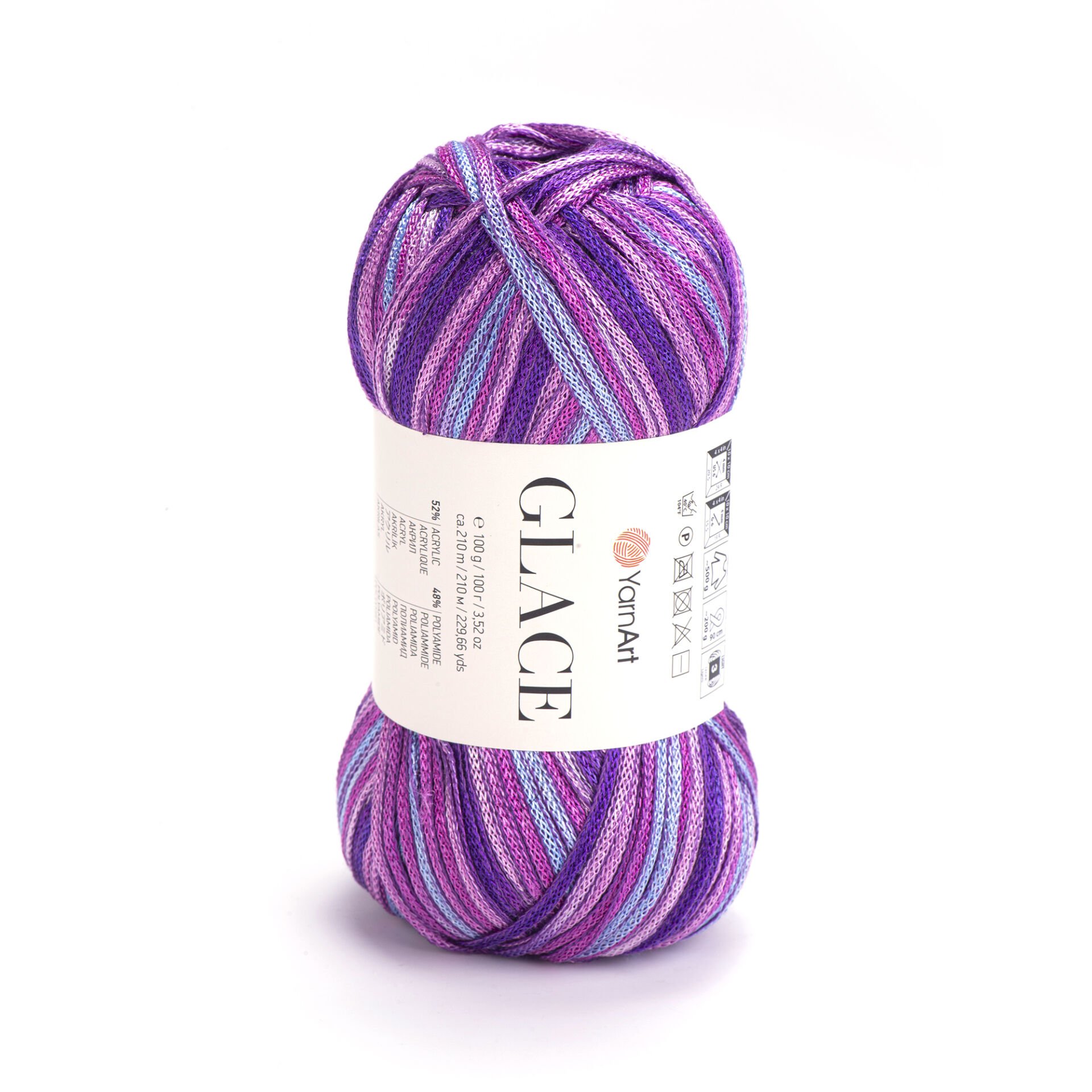 YARNART GLACE - KNITTING YARN VARIEGATED - 7207
