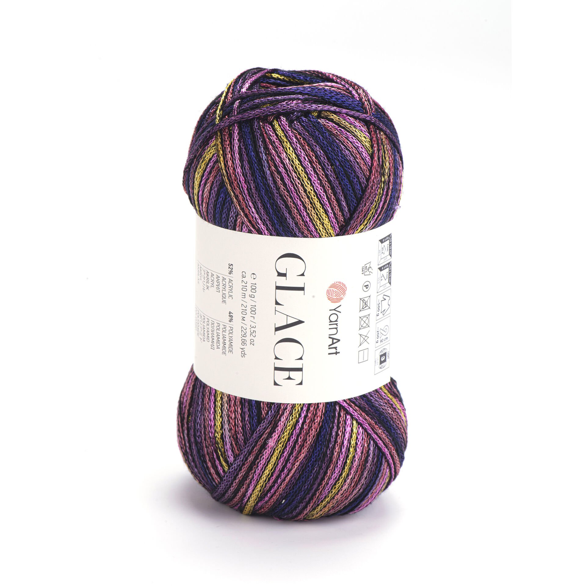 YARNART GLACE - KNITTING YARN VARIEGATED - 7212