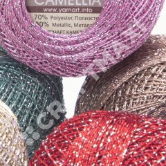 YARNART CAMELLIA - GLITTERY LACE YARN BLUE - 417