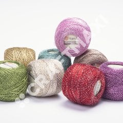 YARNART CAMELLIA - GLITTERY LACE YARN BLUE - 417