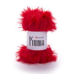YARNART PIUMA - KNITTING YARN RED - 4414