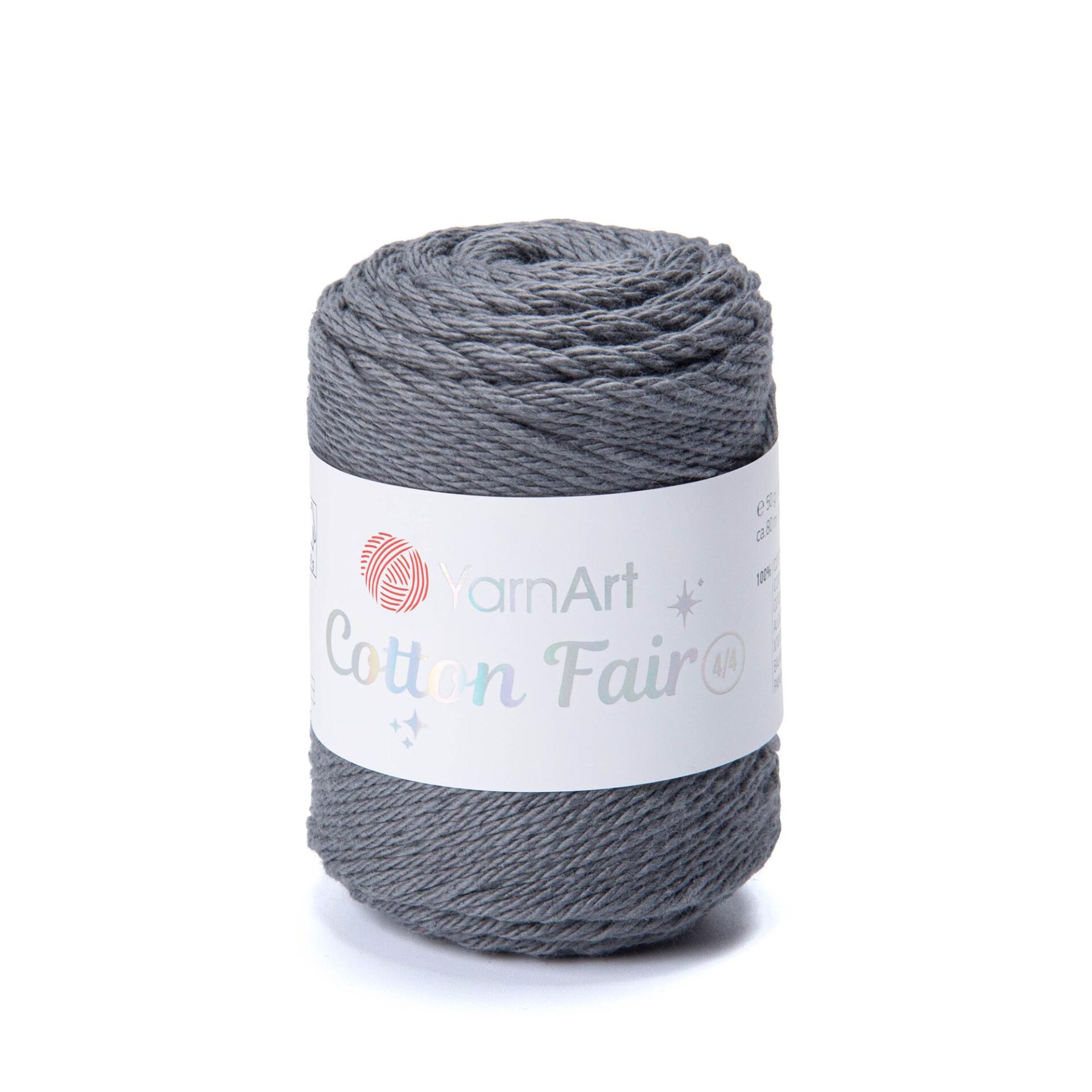 YARNART COTTON FAIR 4/4 - KNITTING YARN SMOKE GREY - 5593