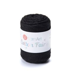 YARNART COTTON FAIR 4/4 - KNITTING YARN BLACK - 5594