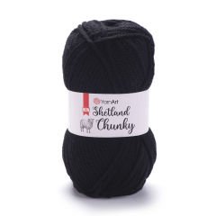 YARNART SHETLAND CHUNKY - KNITTING YARN BLACK - 602