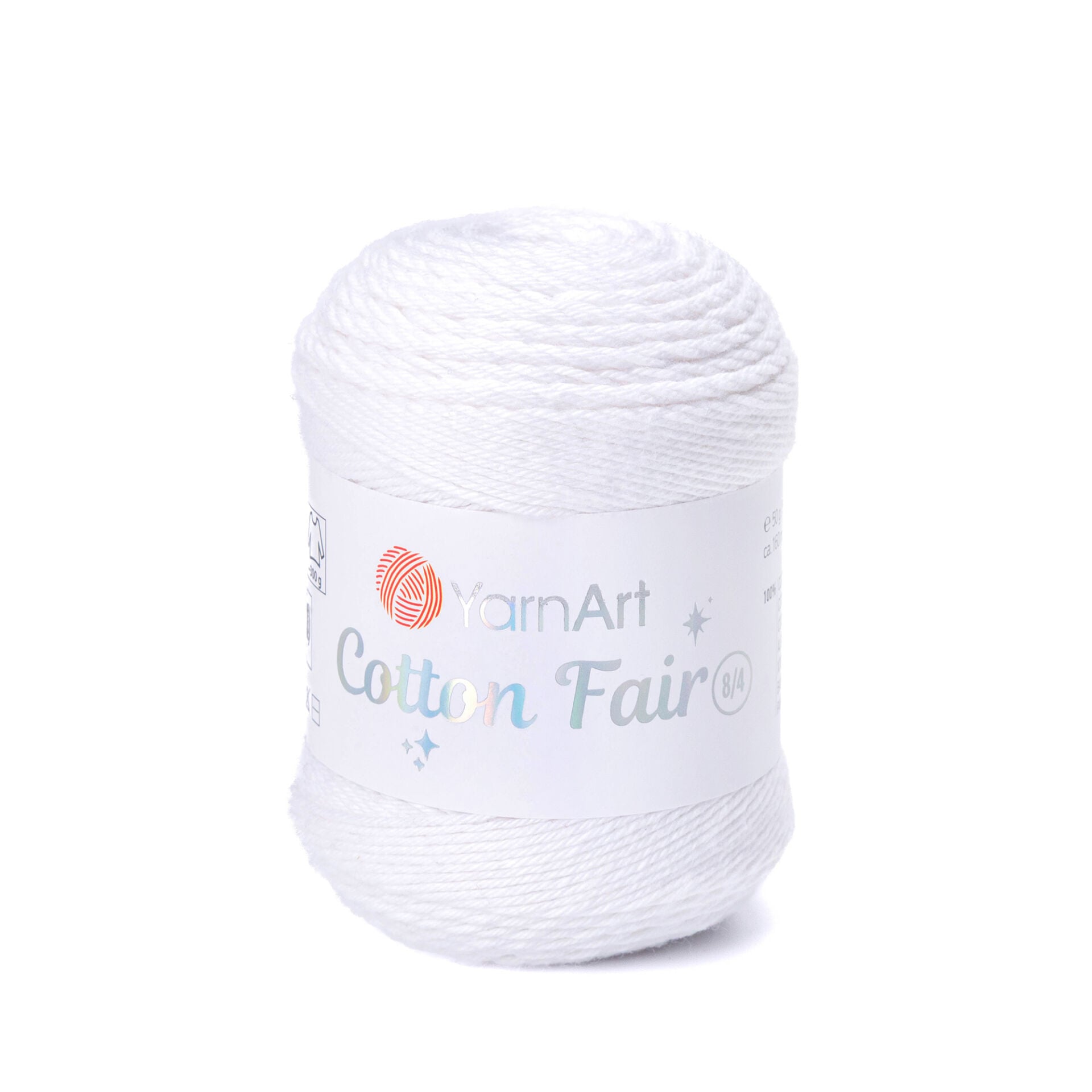 YARNART COTTON FAIR 8/4 - KNITTING YARN WHITE - 5501