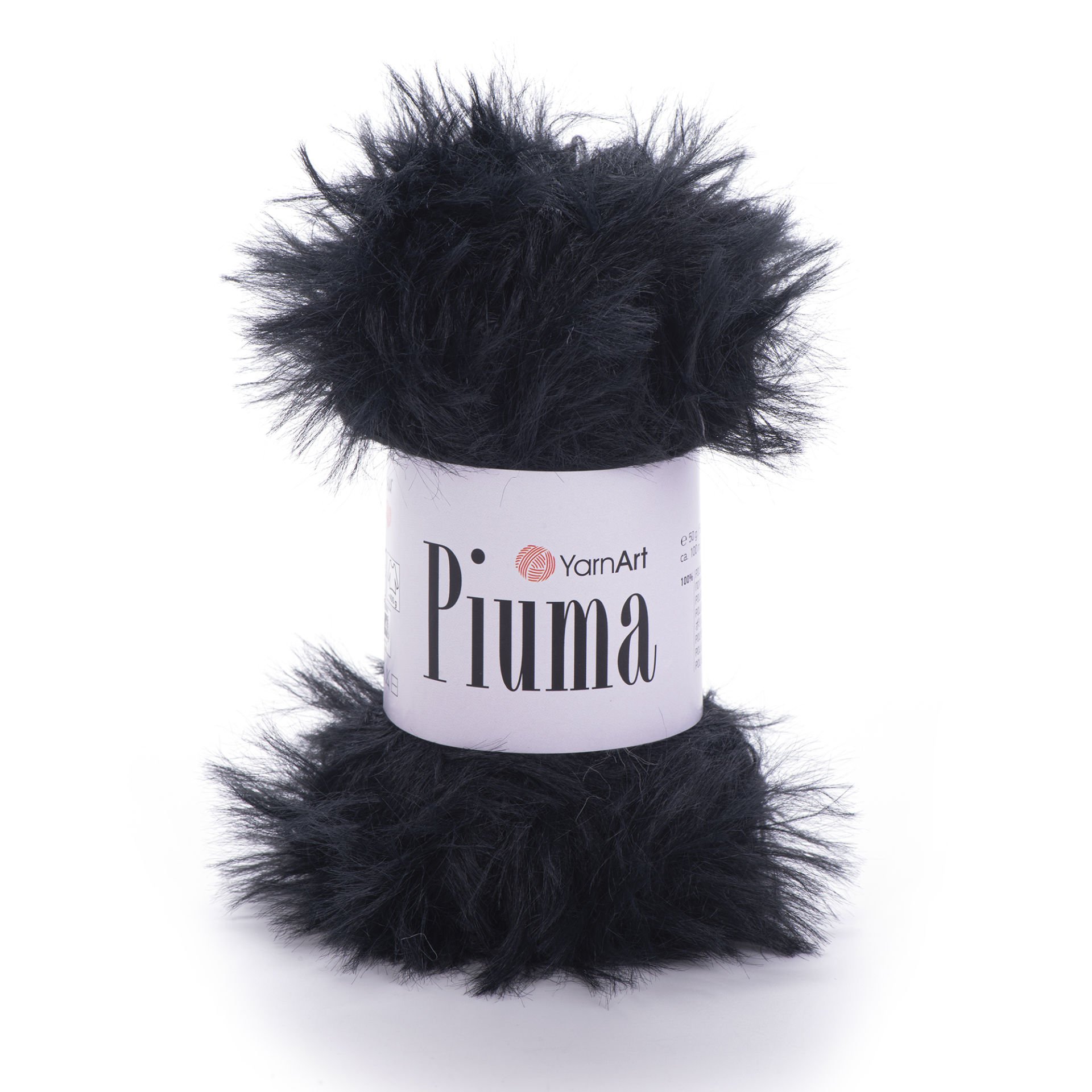 YARNART PIUMA - KNITTING YARN BLACK - 4420