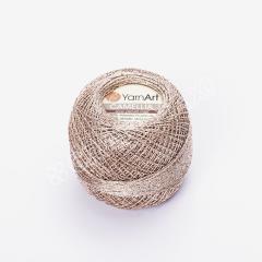 YARNART CAMELLIA - GLITTERY LACE YARN BEIGE - 418