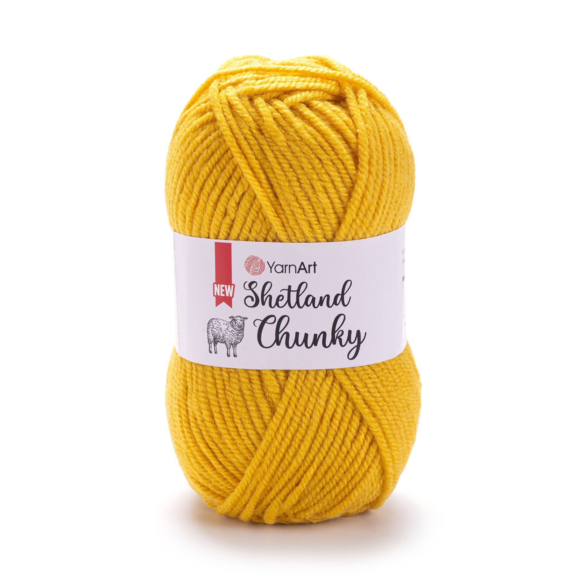 YARNART SHETLAND CHUNKY - KNITTING YARN DARK YELLOW - 606
