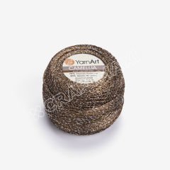 YARNART CAMELLIA - GLITTERY LACE YARN BROWN - 422