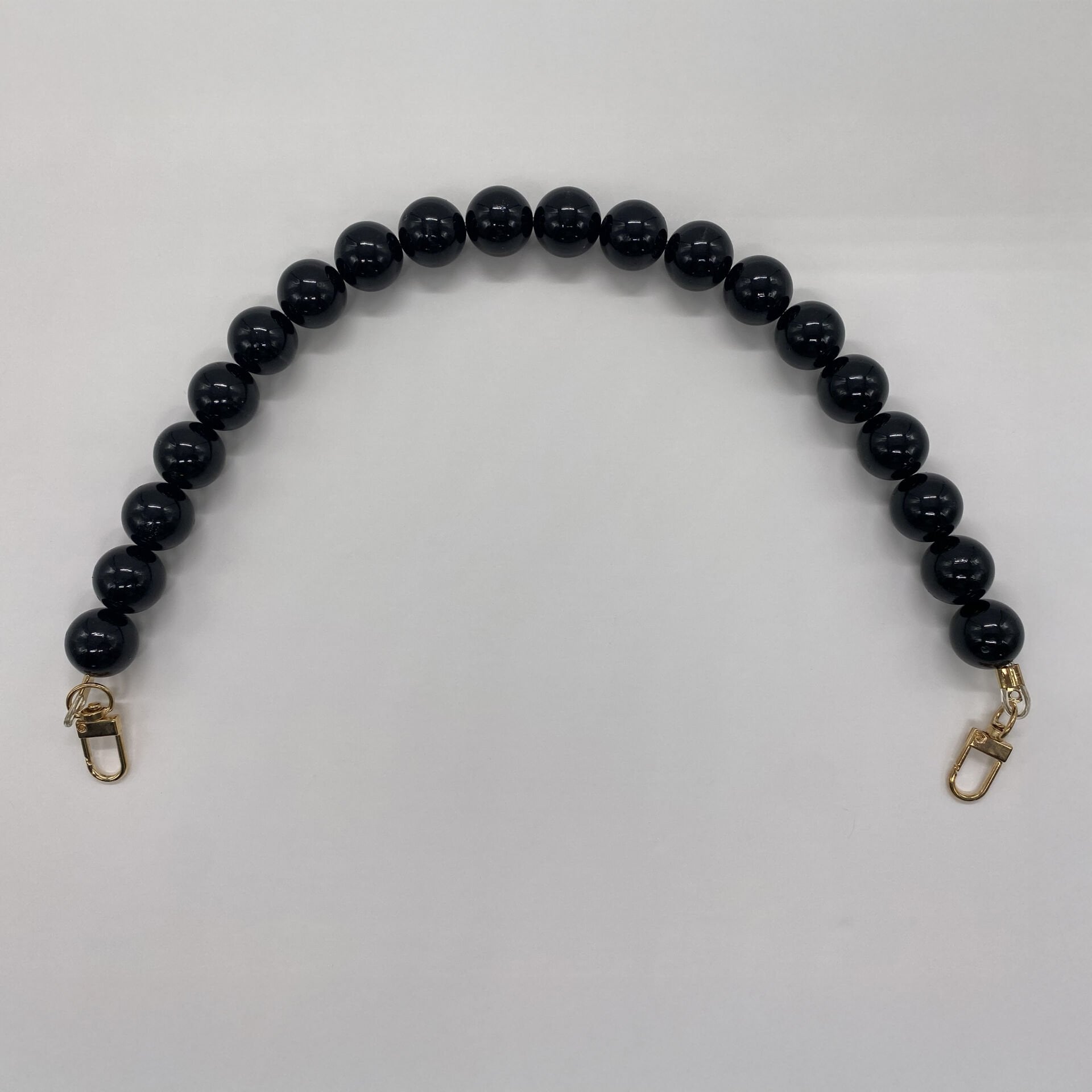 ACRYLIC BEADED BAG HANDLE 45 CM BLACK