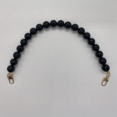 ACRYLIC BEADED BAG HANDLE 45 CM BLACK