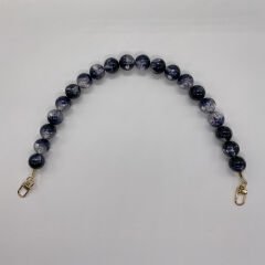 ACRYLIC BEADED BAG HANDLE 45 CM GLASSY BLACK