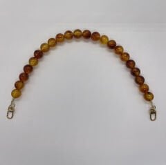 ACRYLIC BEADED BAG HANDLE 45 CM AMBER
