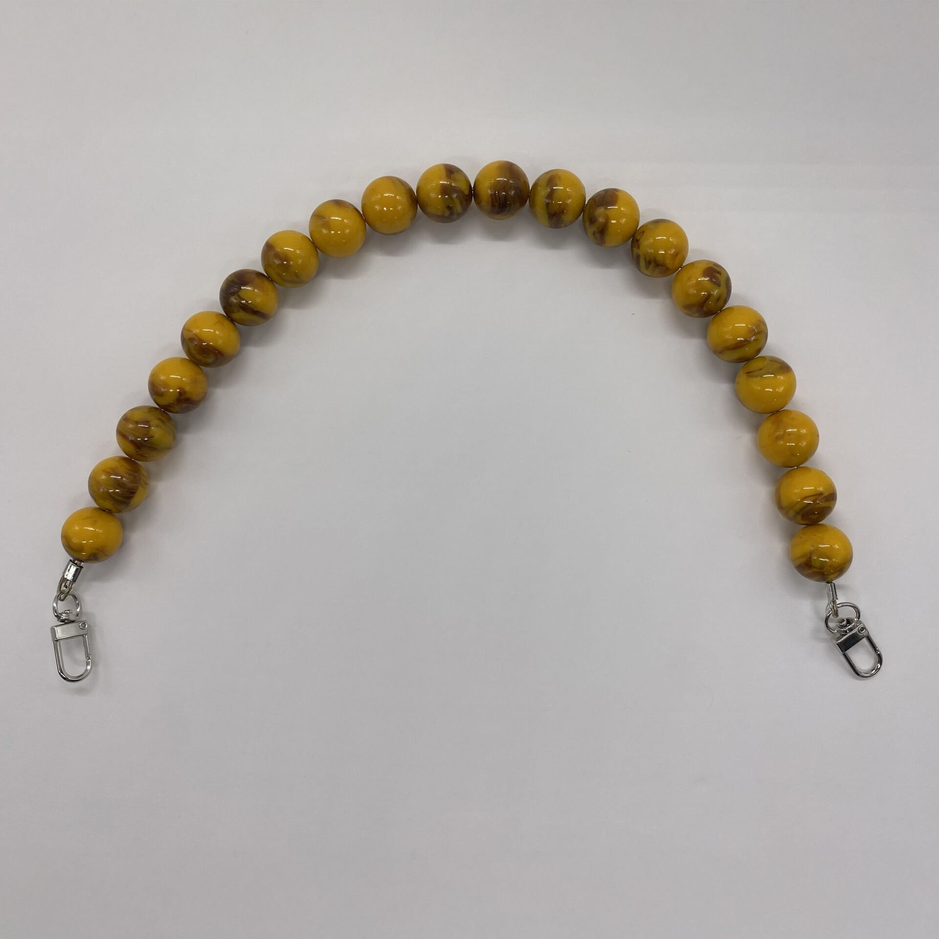 ACRYLIC BEADED BAG HANDLE 45 CM YELLOW
