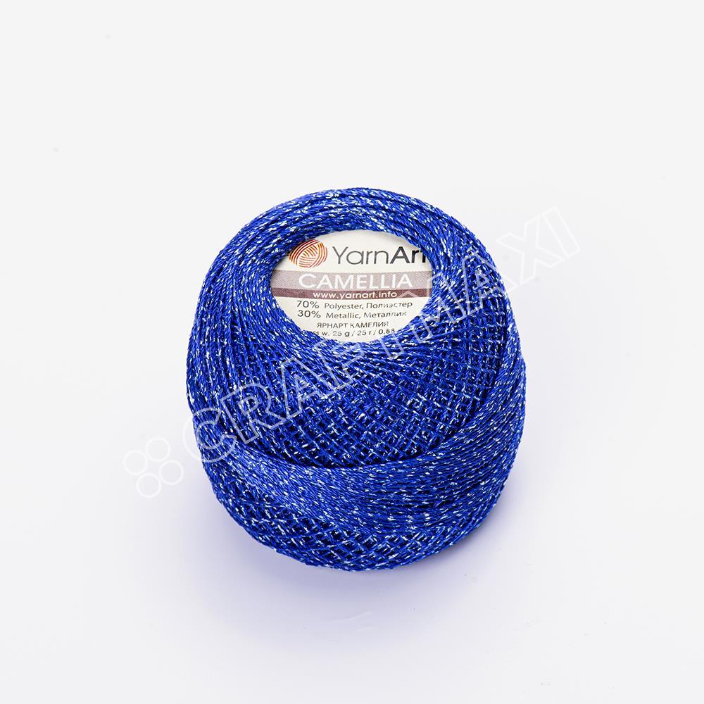 YARNART CAMELLIA - GLITTERY LACE YARN NAVY - 428