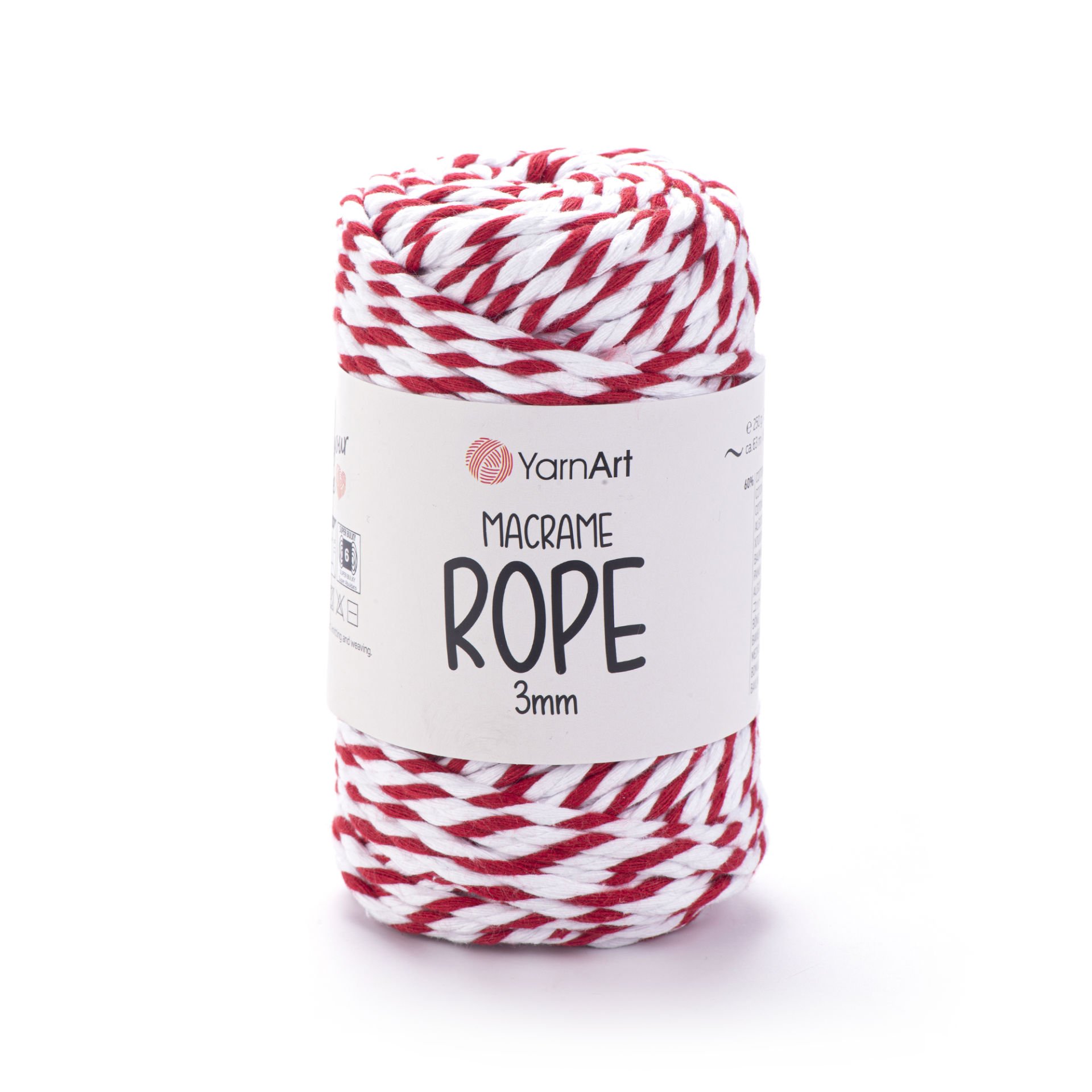 YARNART MACRAME ROPE 3 MM - MACRAME CORD VARIEGATED - 825