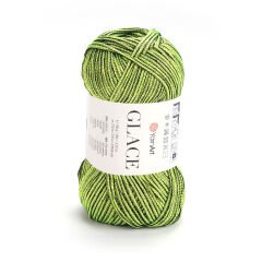 YARNART GLACE - KNITTING YARN GREEN - 7305