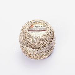 YARNART CAMELLIA - GLITTERY LACE YARN CREAM - 430
