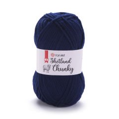 YARNART SHETLAND CHUNKY - KNITTING YARN NAVY - 634