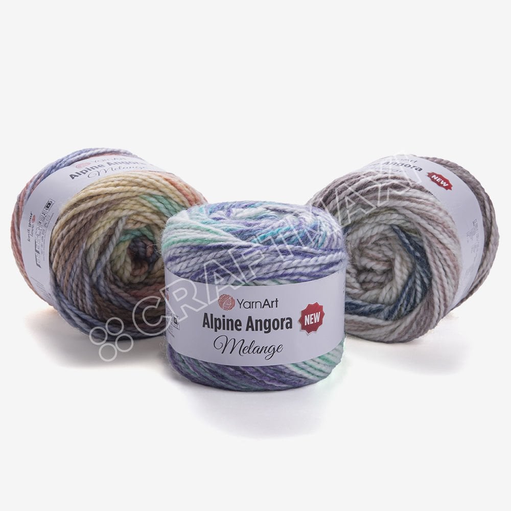 YARNART ALPINE ANGORA MELANGE NEW - KNITTING YARN