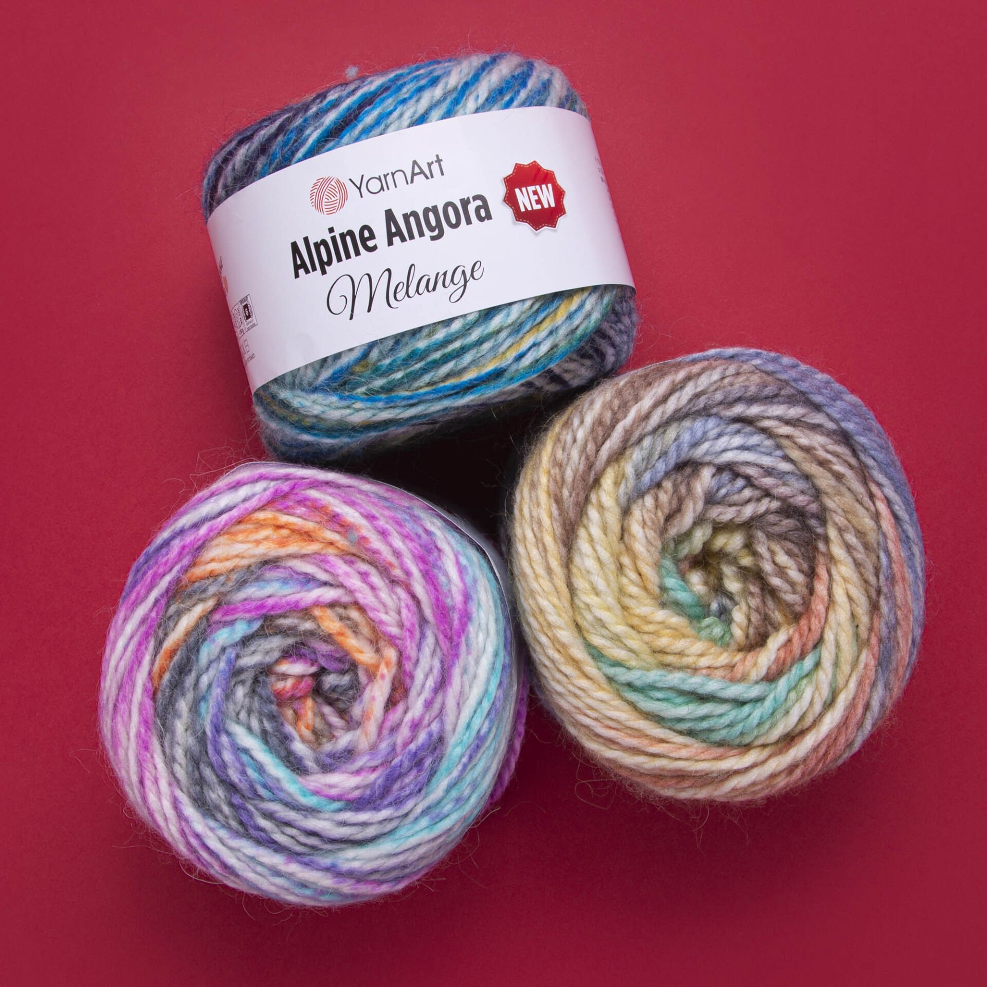 YARNART ALPINE ANGORA MELANGE NEW - KNITTING YARN