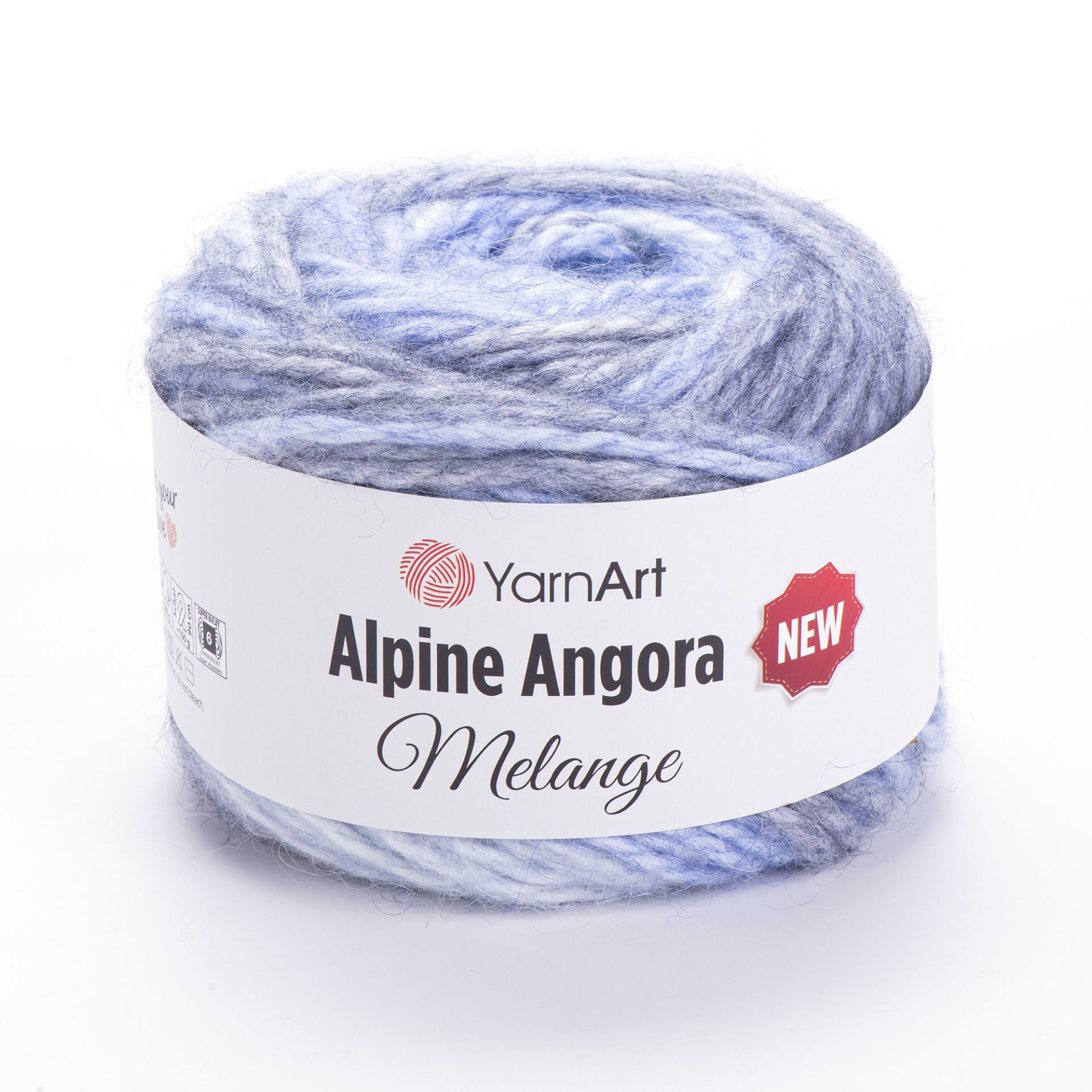 YARNART ALPINE ANGORA MELANGE NEW - KNITTING YARN VARIEGATED - 6401