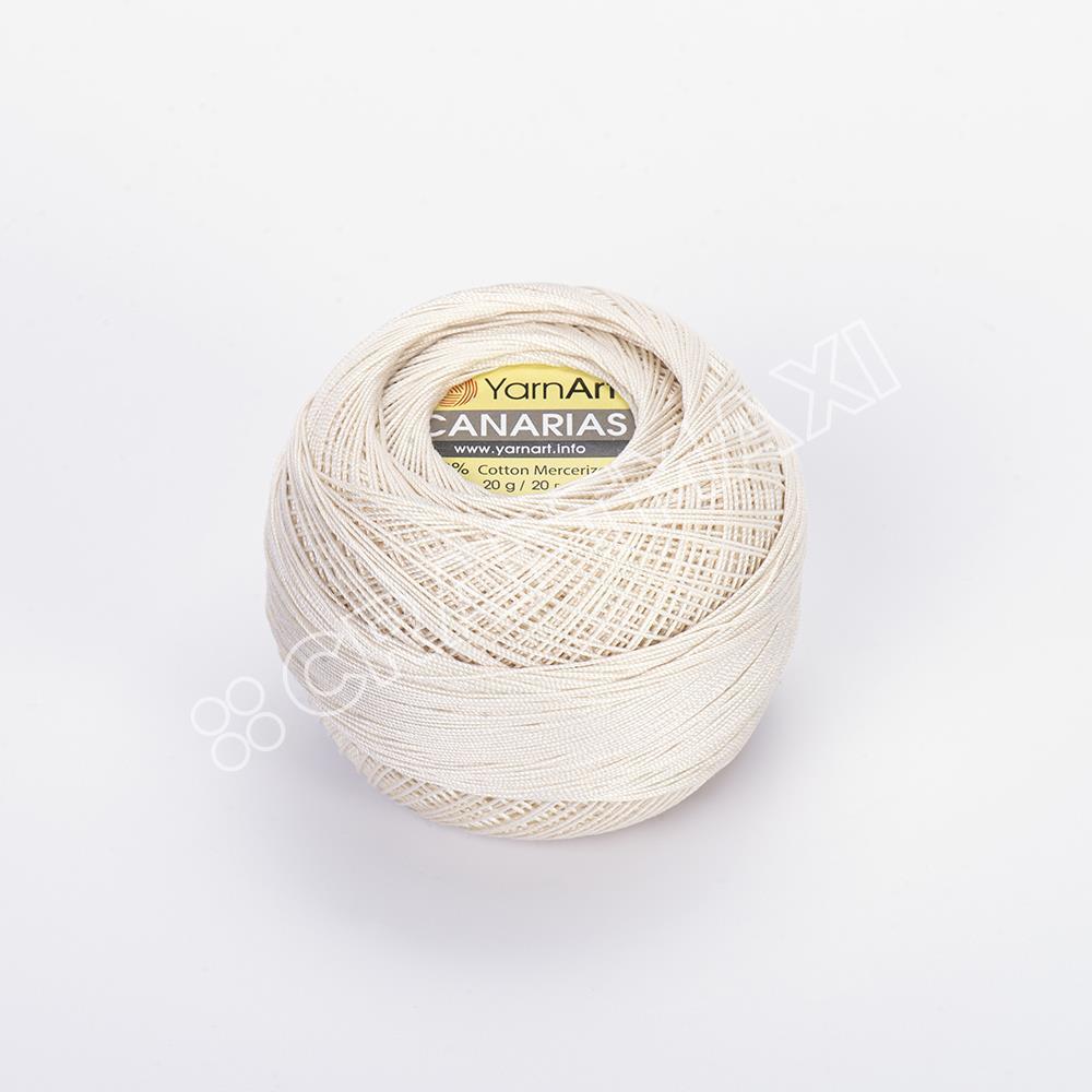 YARNART CANARIAS - MERCERIZED LACE YARN CREAM - 6194