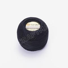 YARNART CANARIAS - MERCERIZED LACE YARN BLACK - 9999