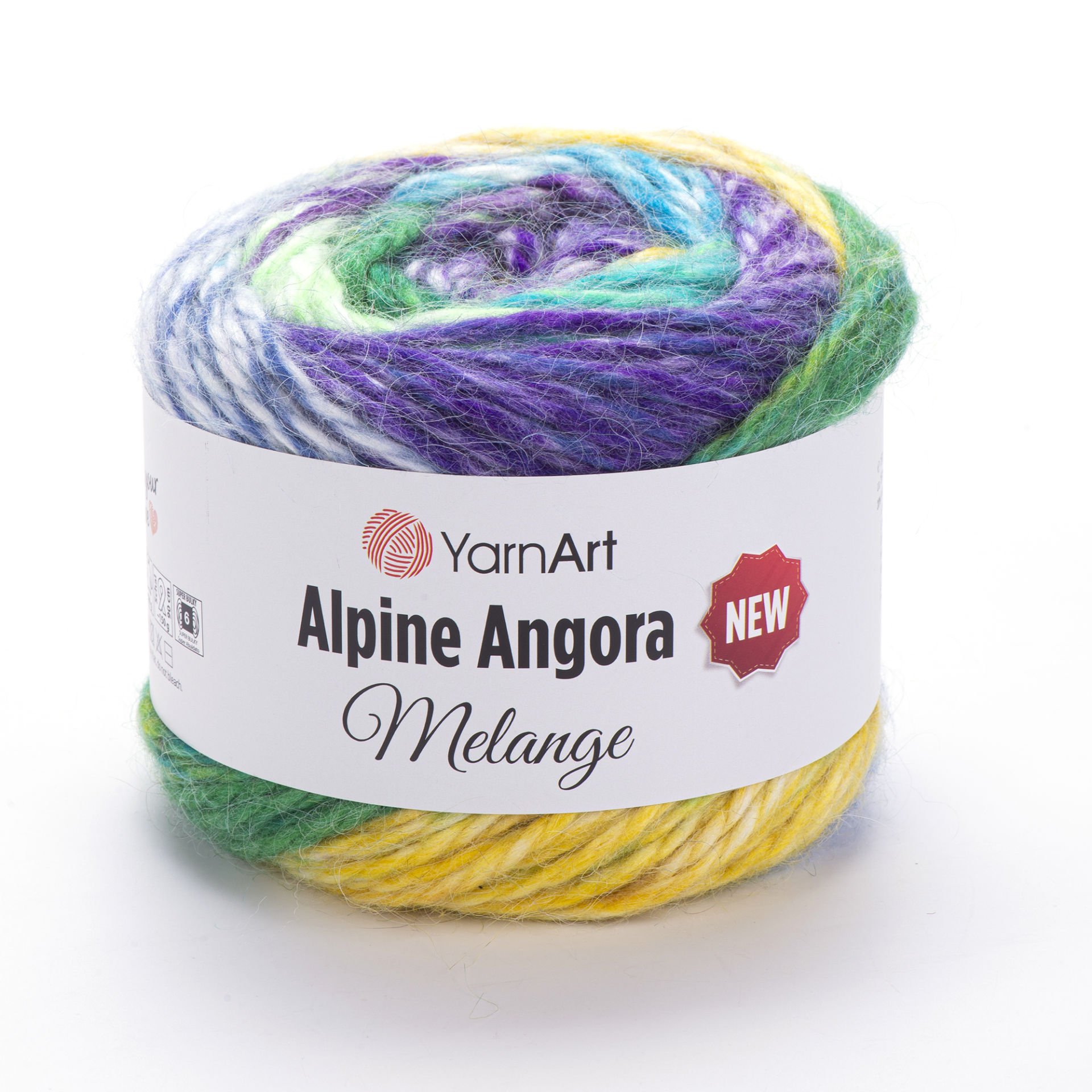 YARNART ALPINE ANGORA MELANGE NEW - KNITTING YARN VARIEGATED - 6406