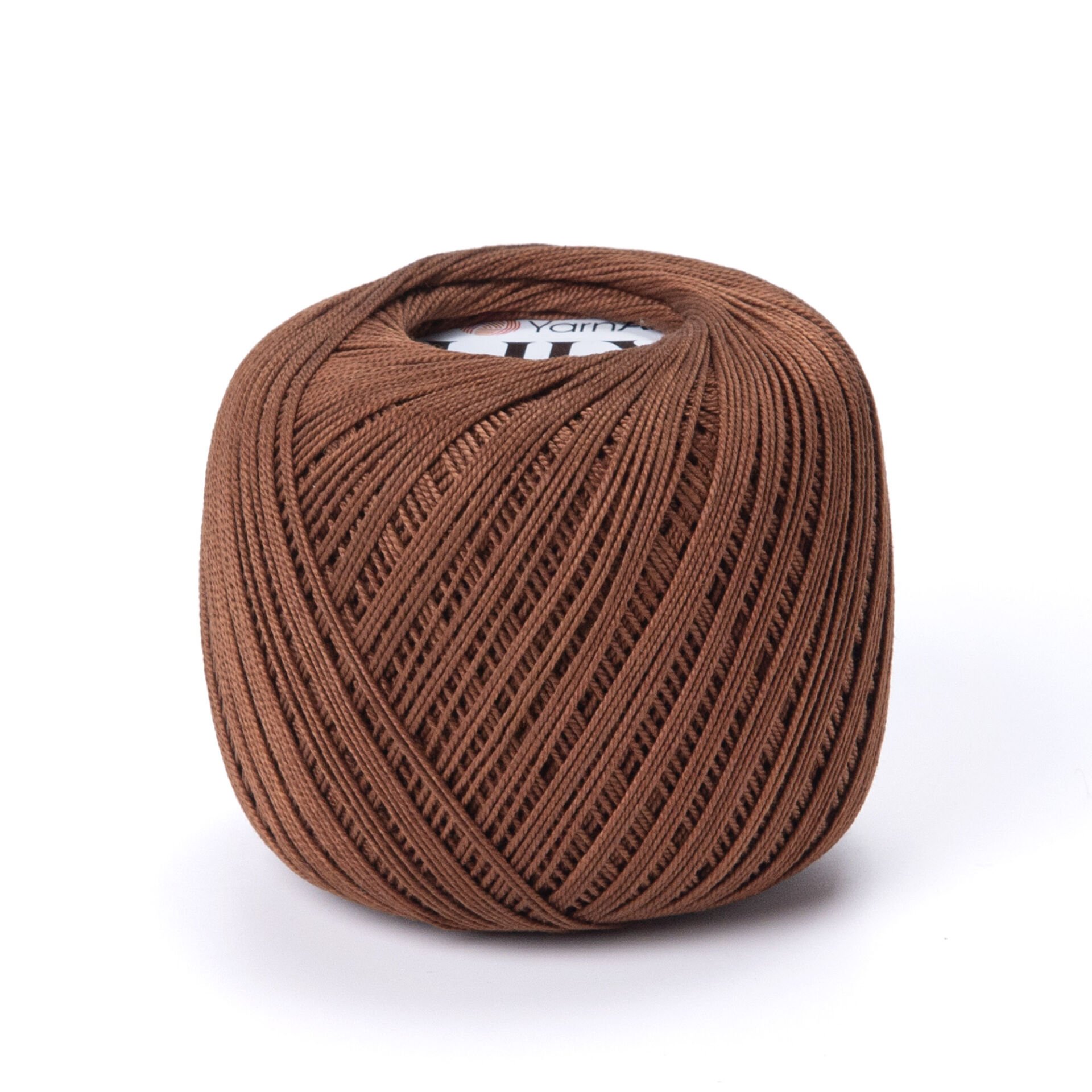 YARNART LILY - MERCERIZED LACE YARN REDDISH BROWN - 005