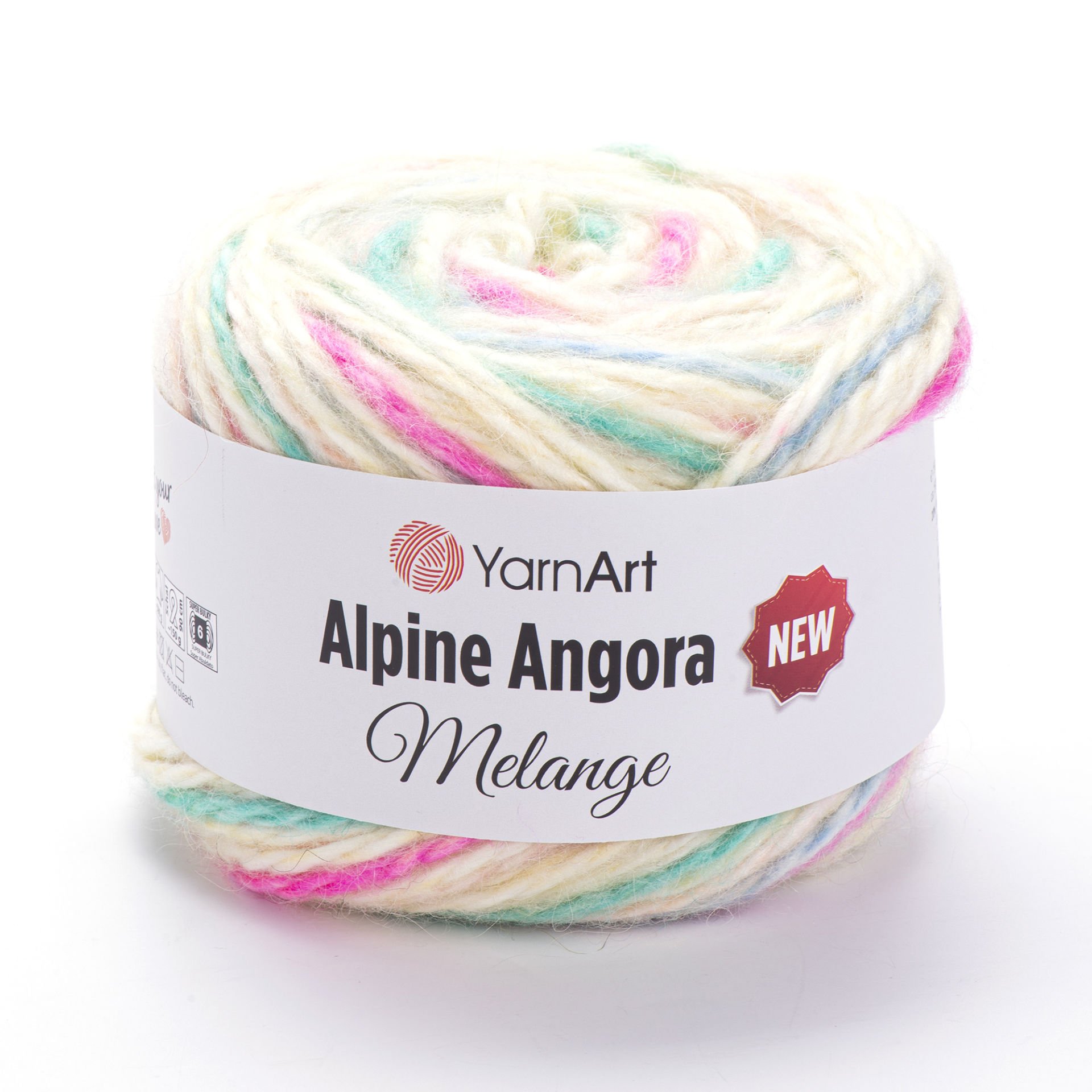 YARNART ALPINE ANGORA MELANGE NEW - KNITTING YARN VARIEGATED - 6407
