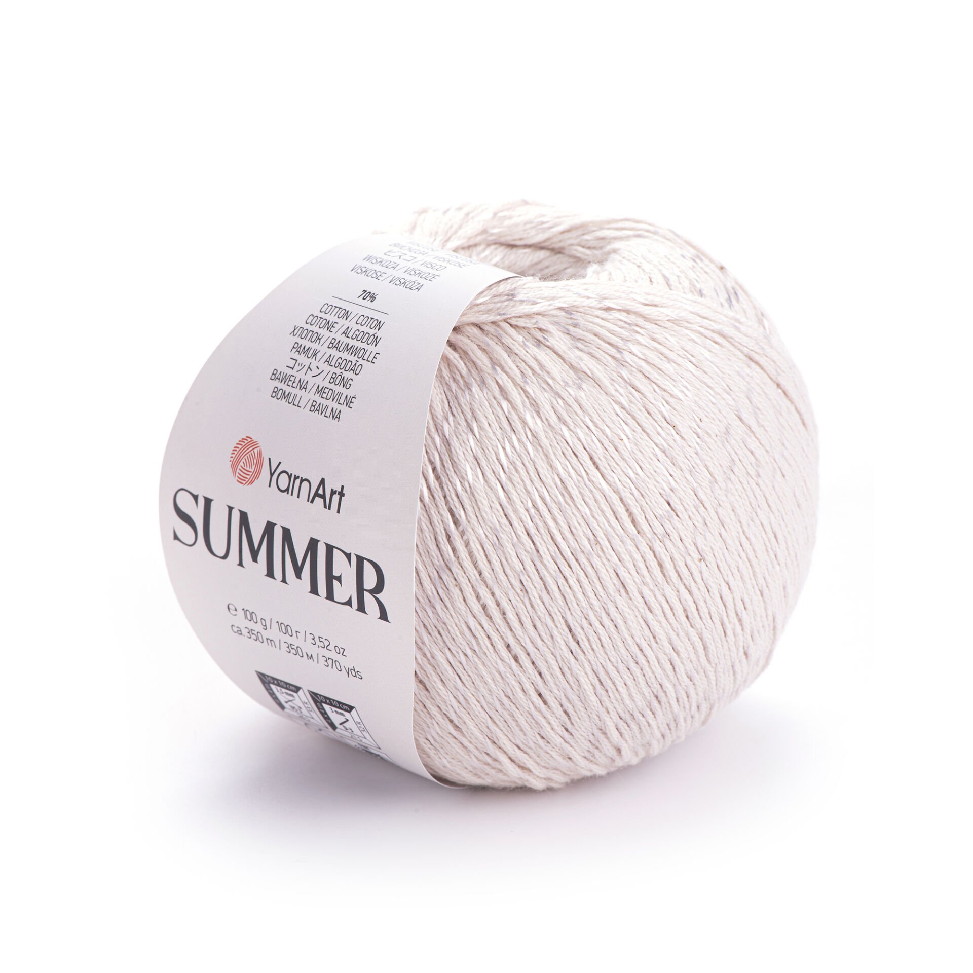 YARNART SUMMER - SPARKLY KNITTING YARN CREAM - 07