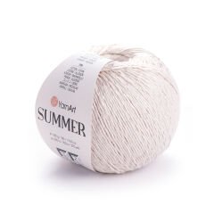 YARNART SUMMER - SPARKLY KNITTING YARN CREAM - 07