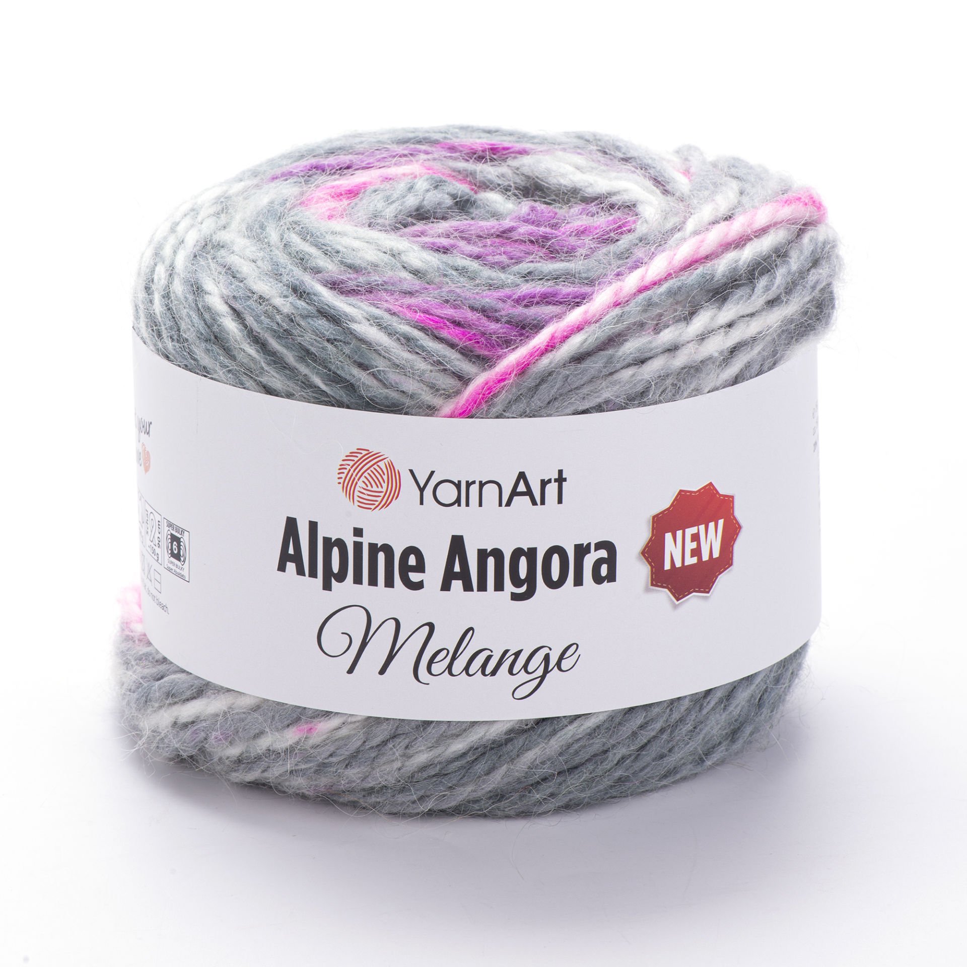 YARNART ALPINE ANGORA MELANGE NEW - KNITTING YARN VARIEGATED - 6409