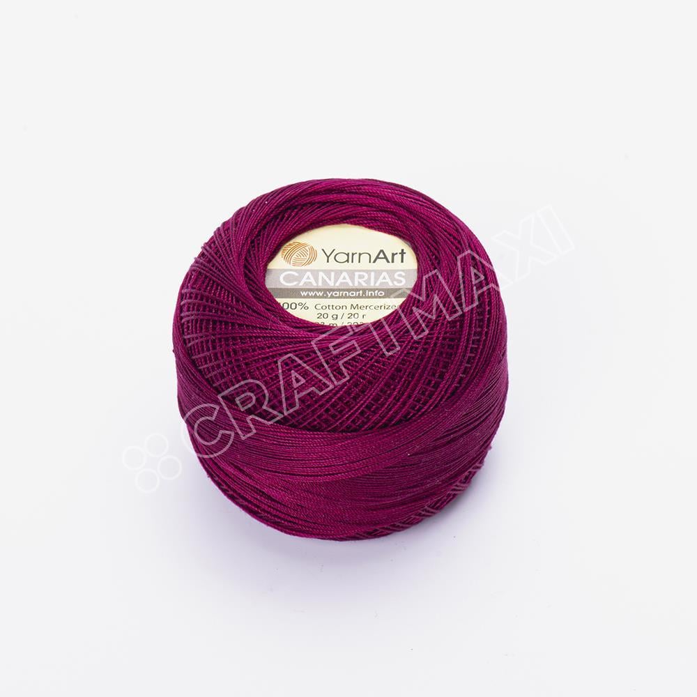 YARNART CANARIAS - MERCERIZED LACE YARN CLARET - 0112