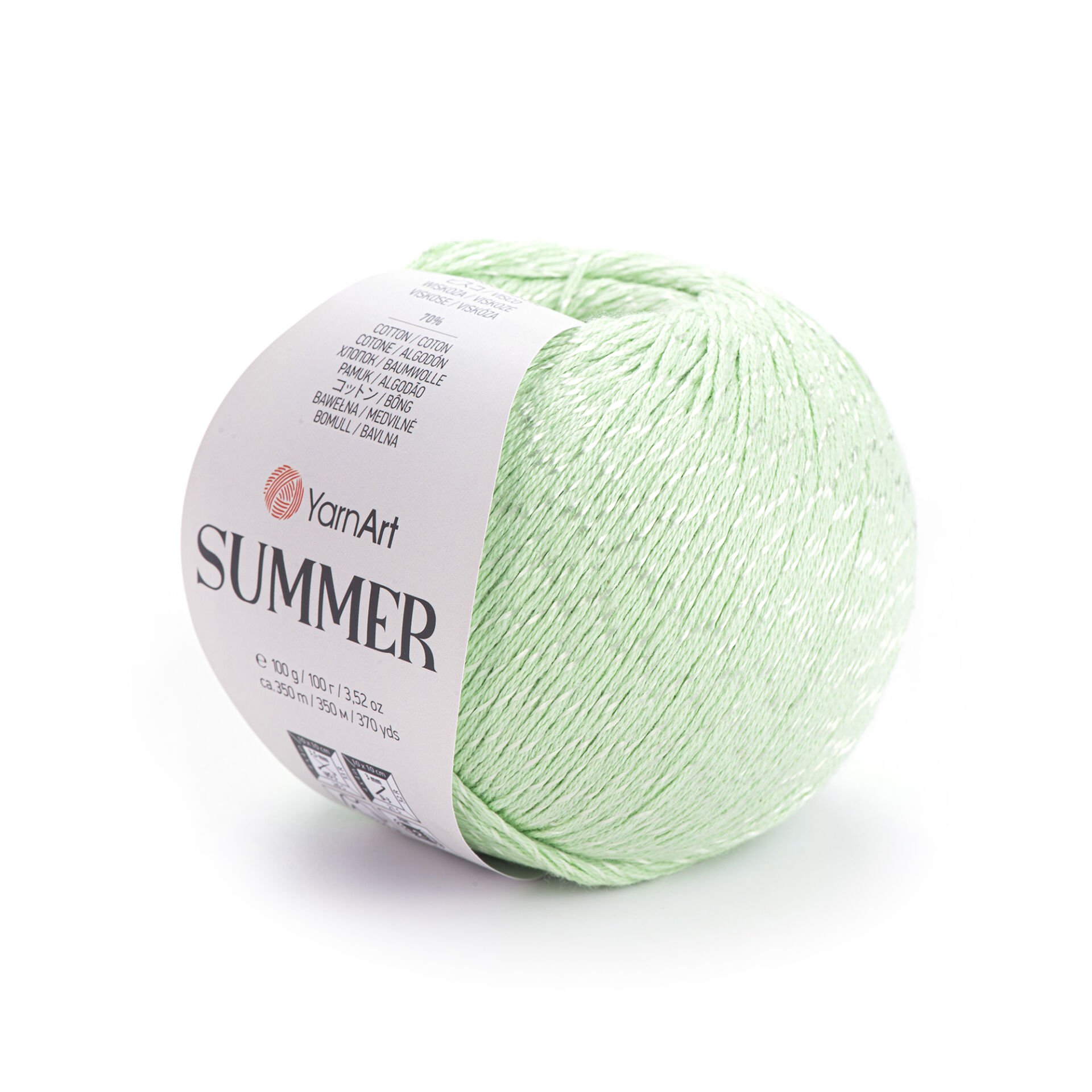 YARNART SUMMER - SPARKLY KNITTING YARN PISTACHIO - 20