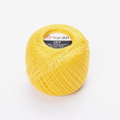 YARNART LILY - MERCERIZED LACE YARN YELLOW - 6347
