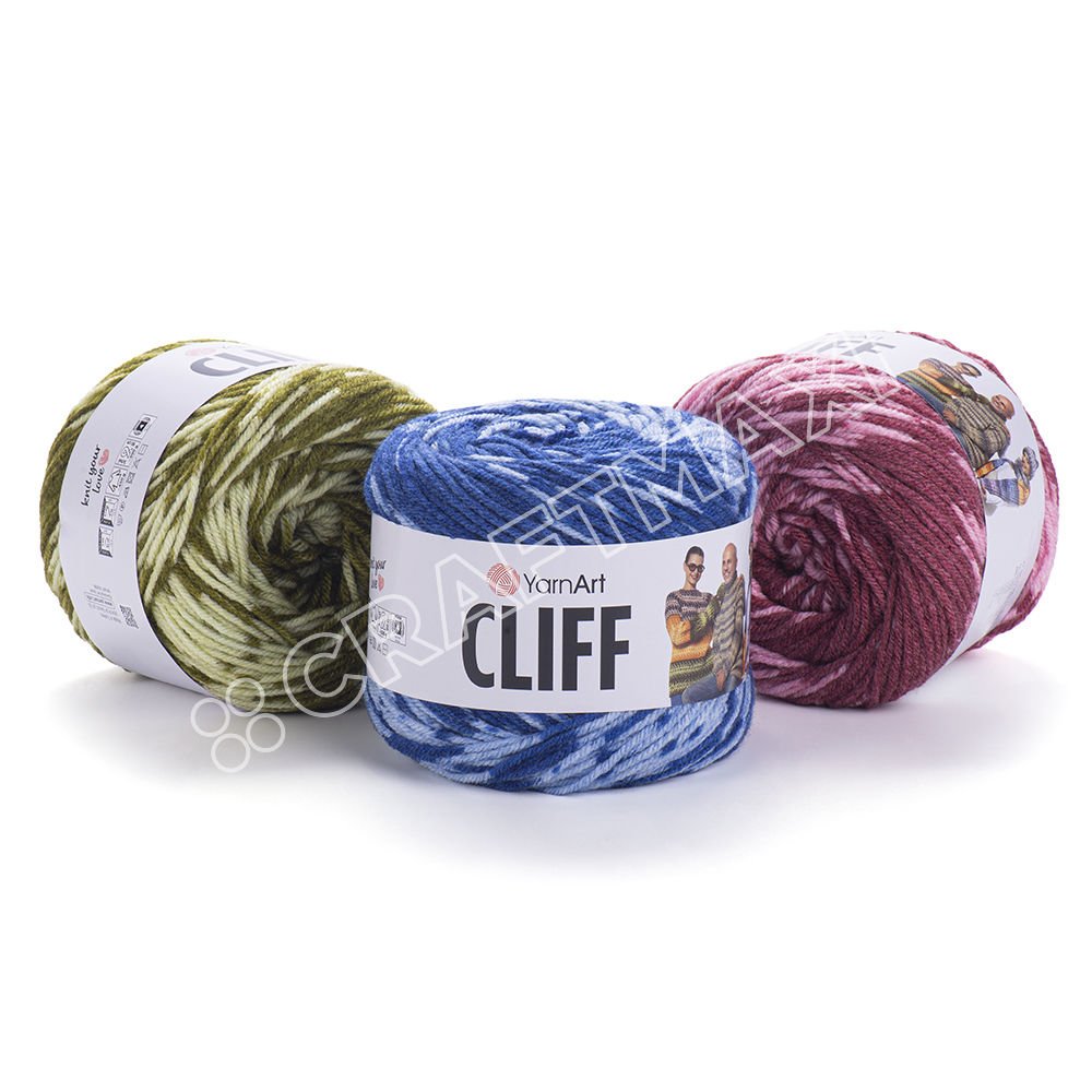 YARNART CLIFF - MULTICOLOR KNITTING YARN