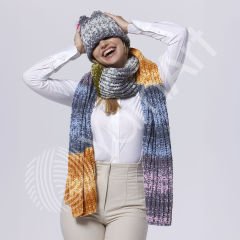 YARNART CLIFF - MULTICOLOR KNITTING YARN VARIEGATED - 8306