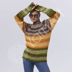 YARNART CLIFF - MULTICOLOR KNITTING YARN VARIEGATED - 8306