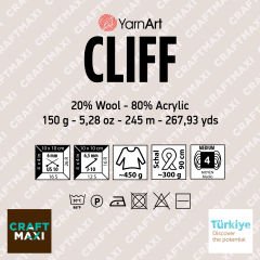YARNART CLIFF - MULTICOLOR KNITTING YARN VARIEGATED - 8306