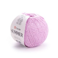 YARNART SUMMER - SPARKLY KNITTING YARN PINK - 01